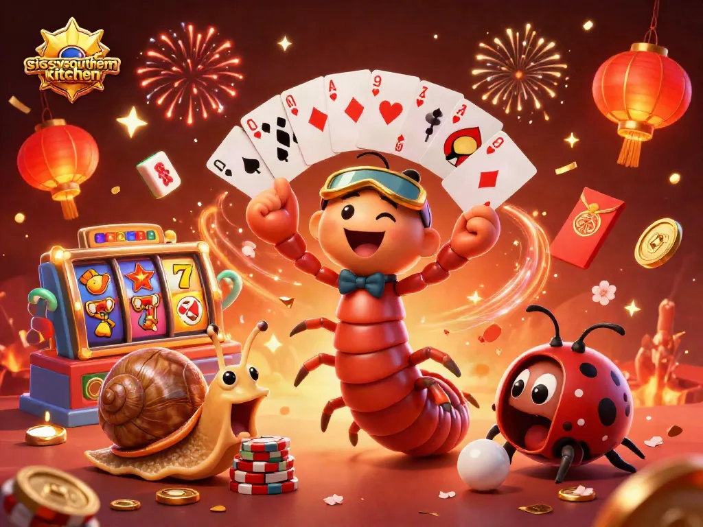 Sissyssouthernkitchen brings excitement to the casino with lively characters and vibrant slot symbols.